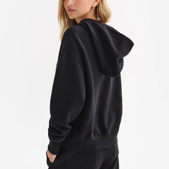 MATE the Label Organic Fleece Relaxed Hoodie In Jet Black - Picture 2 of 10